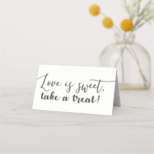 Liebe ist Sweet Nehmen Sie eine Leckerei Script Ta Platzkarte