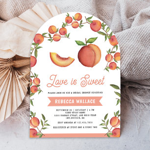 Liebe ist Sweet Peach Frucht Arch Brautparty Einladung