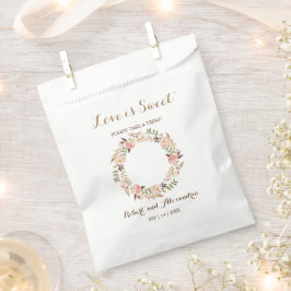 Liebe ist Sweet Pink Floral Hochzeit Leckerei Gefa Geschenktütchen