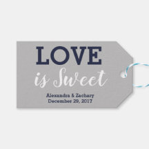 Liebe ist Sweet Silver Navy Blue Wedding Candy Gef