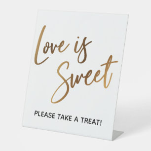 Liebe ist Sweet Simple Gold Typografie Sockelschild