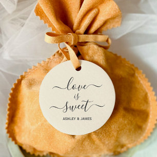 Liebe ist Sweet Wedding Gift Tag, Favor Tag Geschenkanhänger