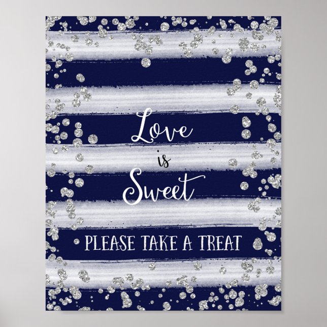 Liebe ist Sweet Wedding Poster Print (Vorne)