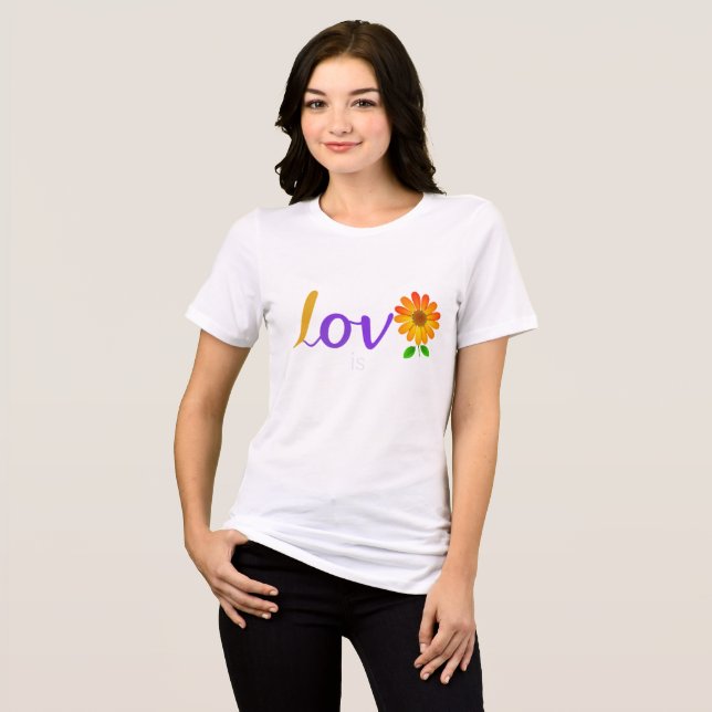 Liebe ist... T-Shirt Tri-Blend Shirt (Vorderseite voll)