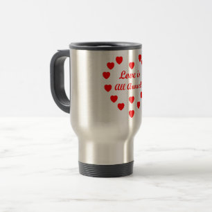 Liebe ist überall reisebecher