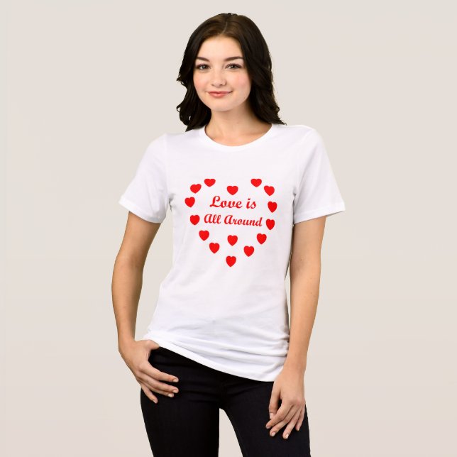 Liebe ist überall Tri-Blend shirt (Vorderseite voll)