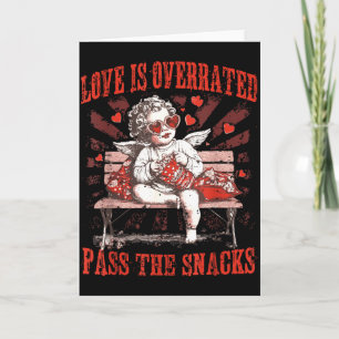 Liebe ist überbewertet P The Snacks Funny Cupid Va Karte