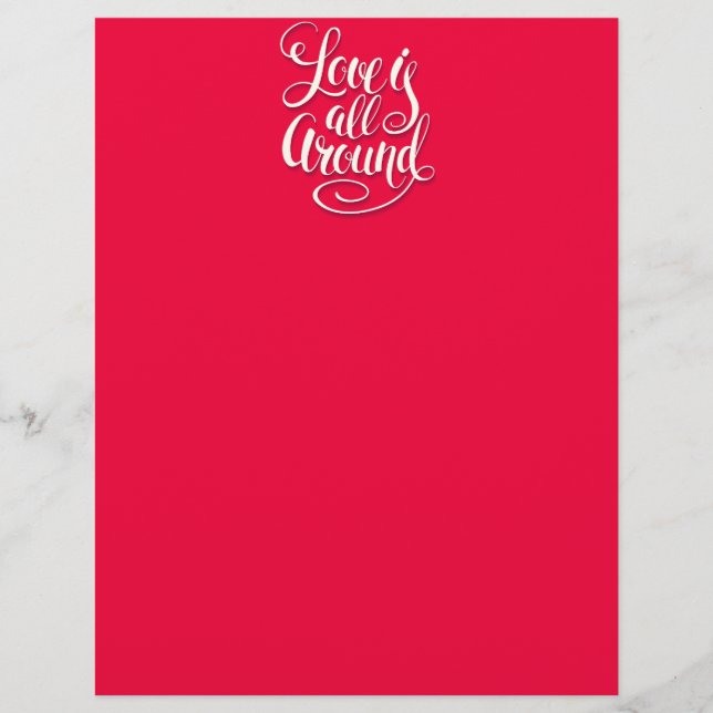 Liebe ist um die Schreibschrift pink herum (Vorderseite)