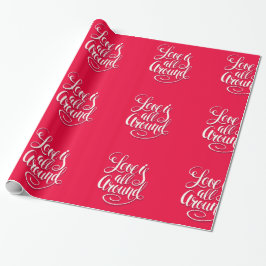 Liebe ist um die Schreibschrift pink herum Geschenkpapier
