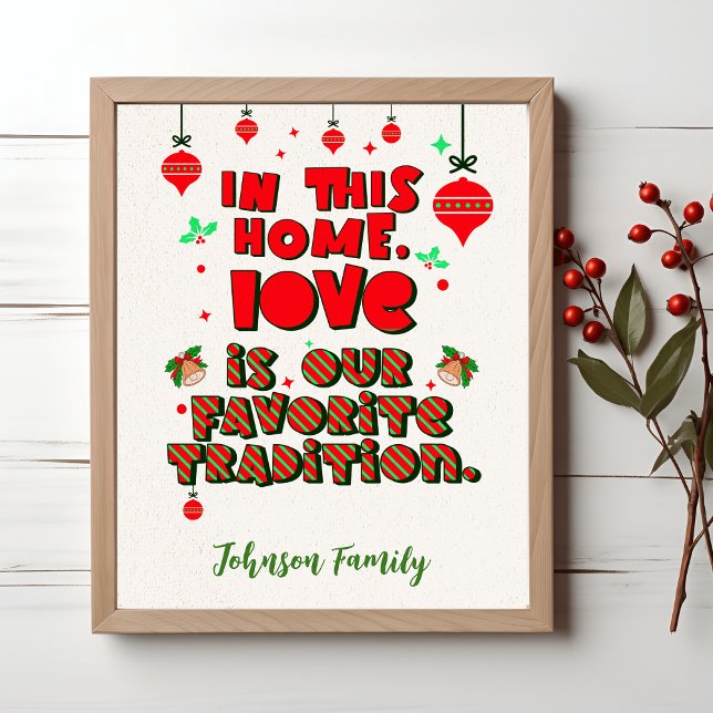 Liebe ist unsere Tradition - Gewohnte Weihnachten Poster (Von Creator hochgeladen)