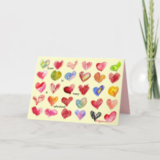 Liebe ist… Valentinsgruß-Herz-Karte Feiertagskarte