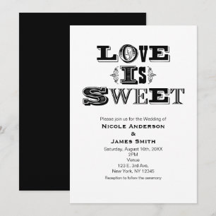 LIEBE IST Vintage Moderne Einladungen für Hochzeit