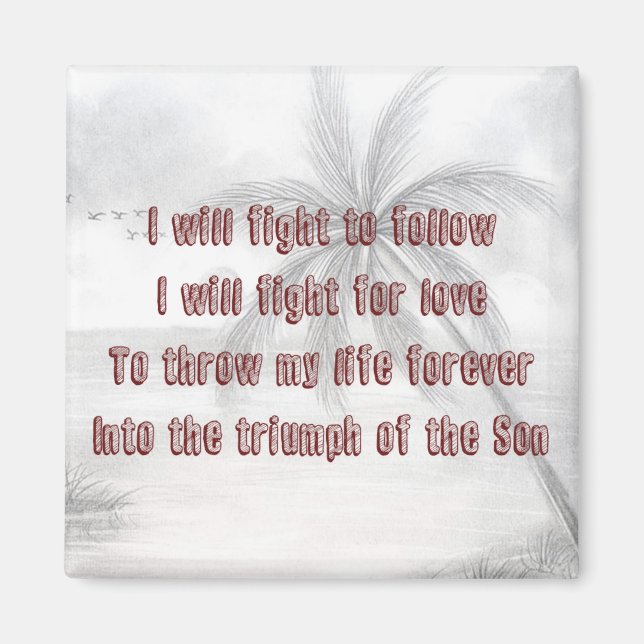 Liebe ist War Hillsong Texte Magnet (Vorne)