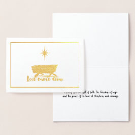 Liebe ist Weihnachtskarte heruntergekommen Folienkarte