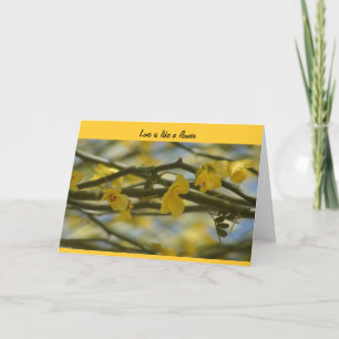 Liebe ist wie eine Blume - Hochzeitskarte Karte