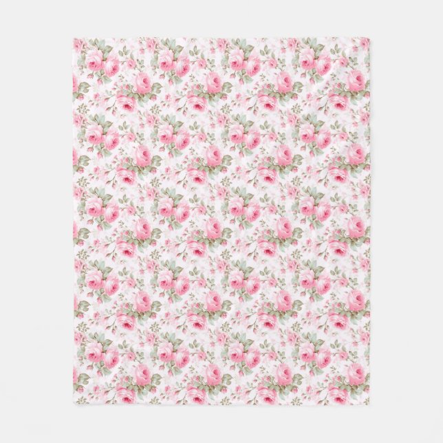 Liebe ist wie eine Rose Fleecedecke (Vorderseite)