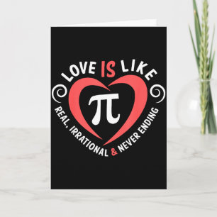 Liebe ist wie Pi Valentinstag Shirt Lustige Mathe Karte