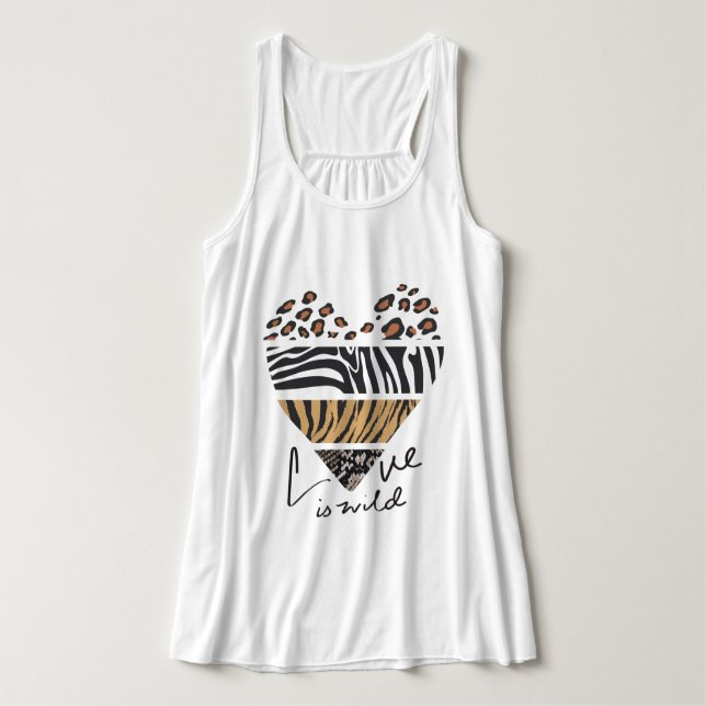 Liebe ist wild tank top (Design Vorderseite)