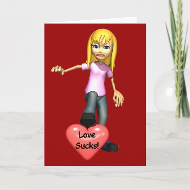 Liebe ist zum Kotzen Feiertagskarte (Vorderseite)