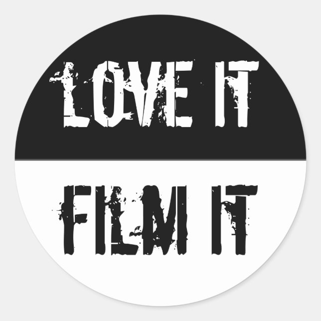 Liebe IT Film Runder Aufkleber (Vorderseite)