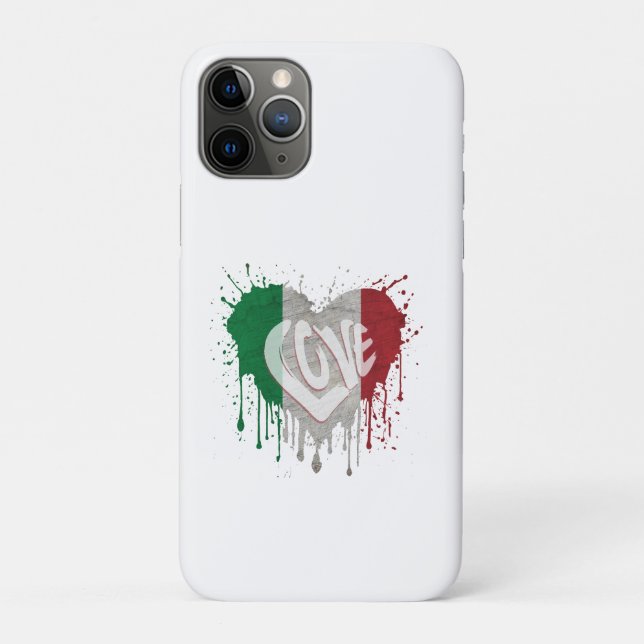 Liebe Italien Flagge Case-Mate iPhone Hülle (Rückseite)