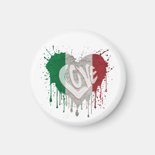 Liebe Italien Flagge Magnet