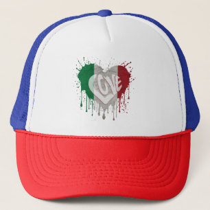 Liebe Italien Flagge Truckerkappe