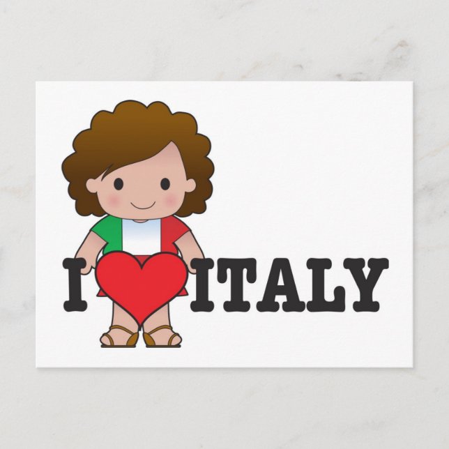 Liebe Italien Postkarte (Vorderseite)