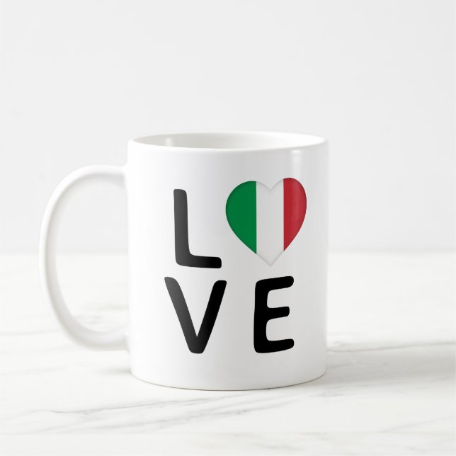 Liebe - Italienische Flagge Kaffeetasse (Links)