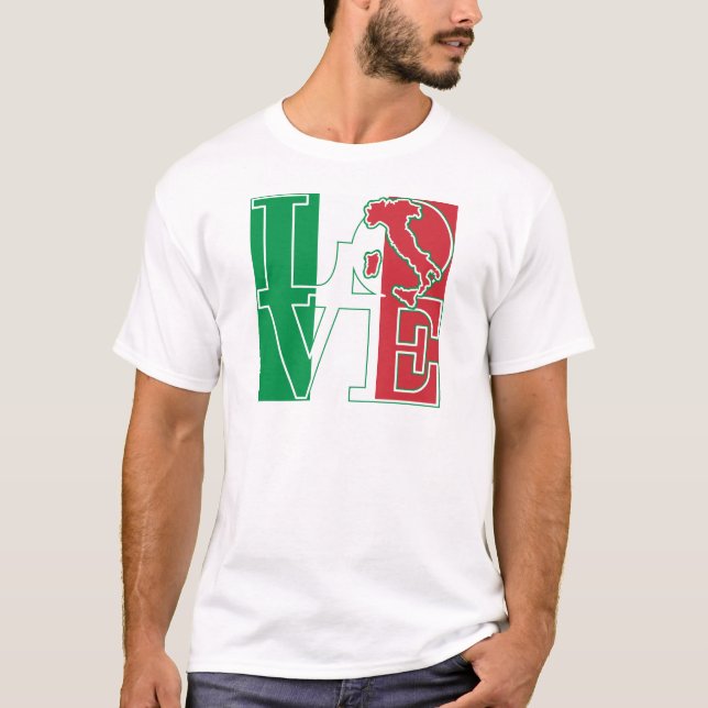 LIEBE Italienischer Stil T-Shirt (Vorderseite)