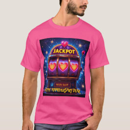 Liebe Jackpot Slot Machine Mens Tshirt