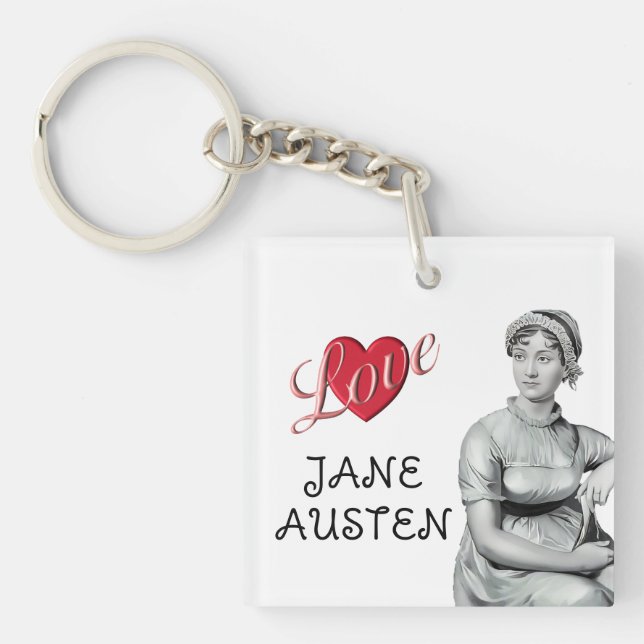 LIEBE JANE AUSTEN SCHLÜSSELANHÄNGER (Vorderseite)