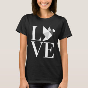 LIEBE Japanese Origami Bird Hobby T-Shirt