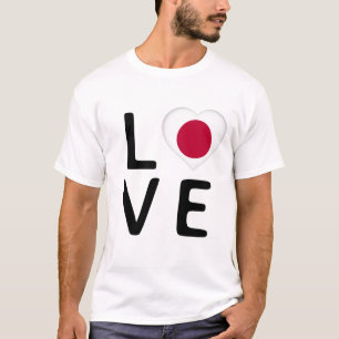 Liebe - Japanische Flagge T-Shirt