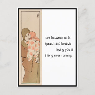 Liebe, japanische Mutter-und-Kind-Haiku-Postkarte Postkarte