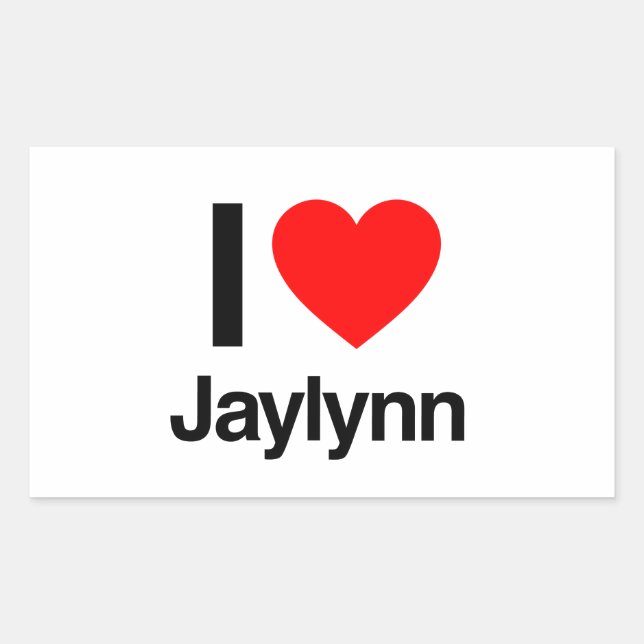 Liebe jaylynn rechteckiger aufkleber (Vorderseite)