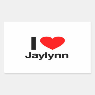 Liebe jaylynn rechteckiger aufkleber