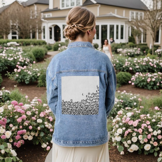 Liebe Jeansjacke (Hochzeit Rückseite)