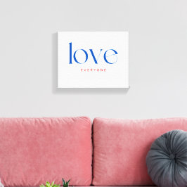 Liebe Jedermann Typografie Leinwanddruck