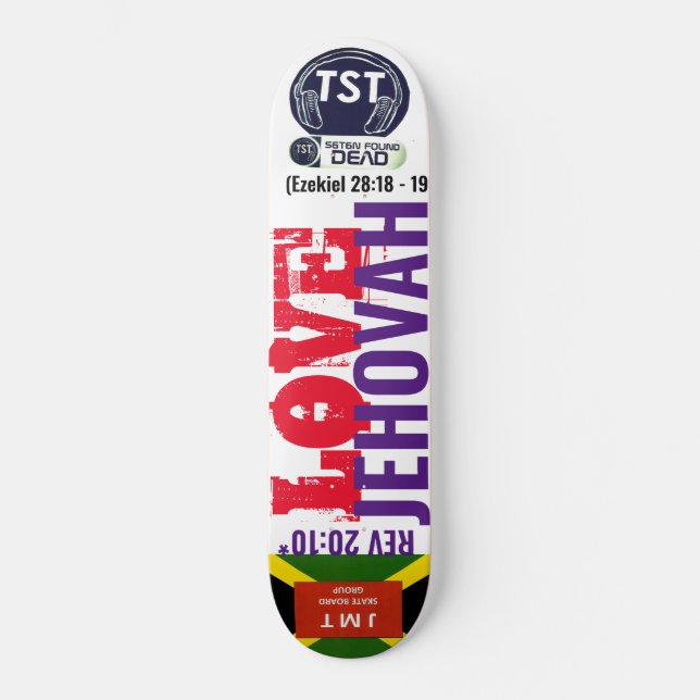 LIEBE JEHOVAH Skateboard (Vorderseite)