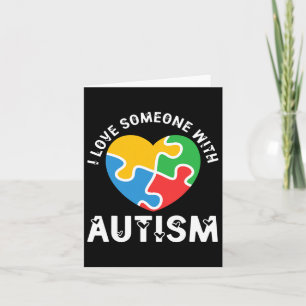 Liebe Jemand mit Autismus Herzpuzzle Autistik Karte