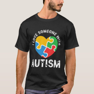 Liebe Jemand mit Autismus Herzpuzzle Autistik T-Shirt