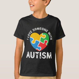 Liebe Jemand mit Autismus Herzpuzzle Autistik T-Shirt