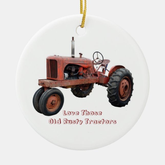 Liebe jene alten rostigen Traktoren Keramikornament (Vorne)