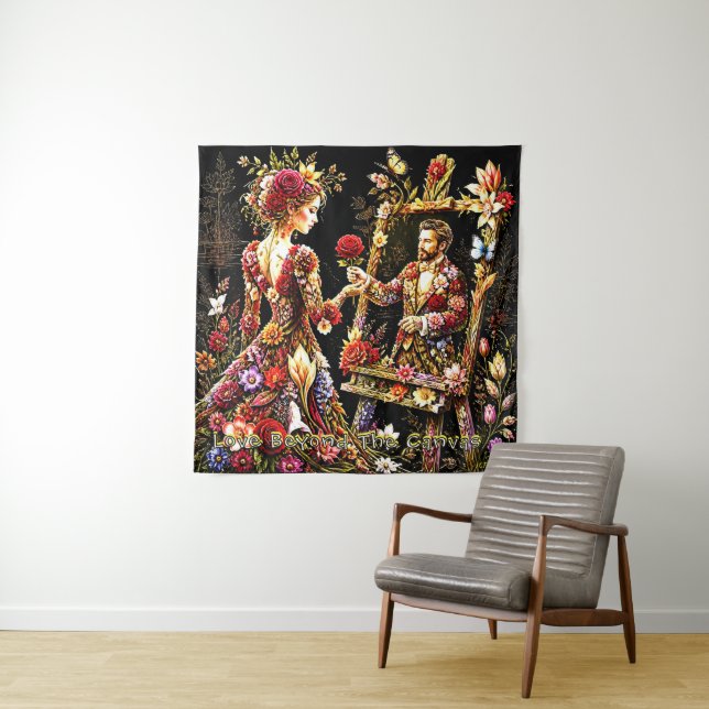 Liebe jenseits der Leinwand Wandteppich (Beispiel)
