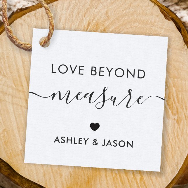 Liebe jenseits der Maßeinheit Geschenkmarke, Hochz Geschenkanhänger (Von Creator hochgeladen)