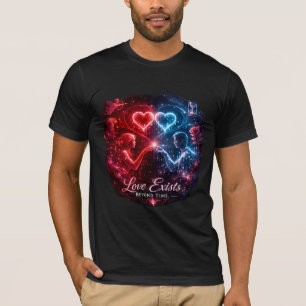Liebe jenseits der Zeit – Futuristischer Valentins T-Shirt