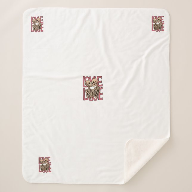 Liebe jenseits der Zeit - Skelett Kunst Sherpadecke (Vorderseite)