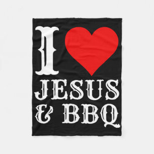 Liebe Jesus Bbq Stolzer Christlicher Essen Grillfl Fleecedecke