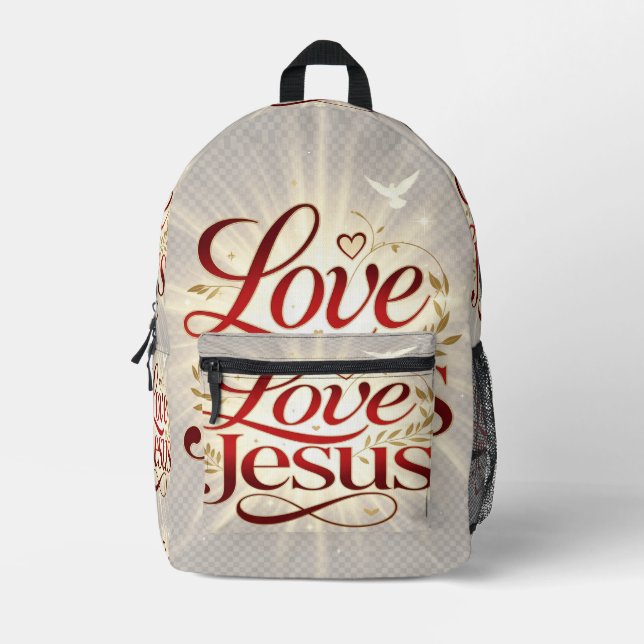 Liebe Jesus Bedruckter Rucksack (Vorderseite)